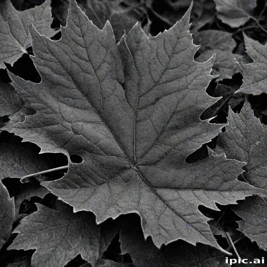 leaf images black and white