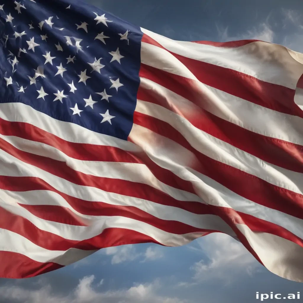 american flag waving png
