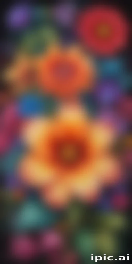 colourful flower drawing