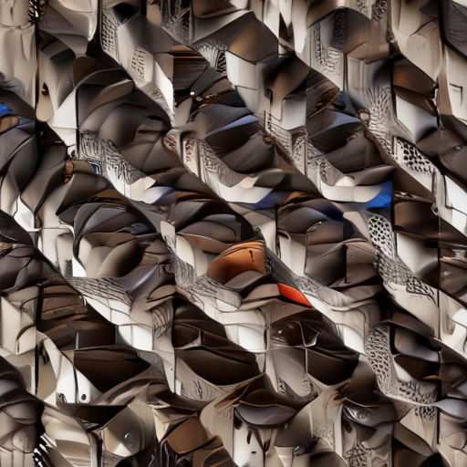 Intricate Abstract Patterns Featuring a Blend of Textures and Colors