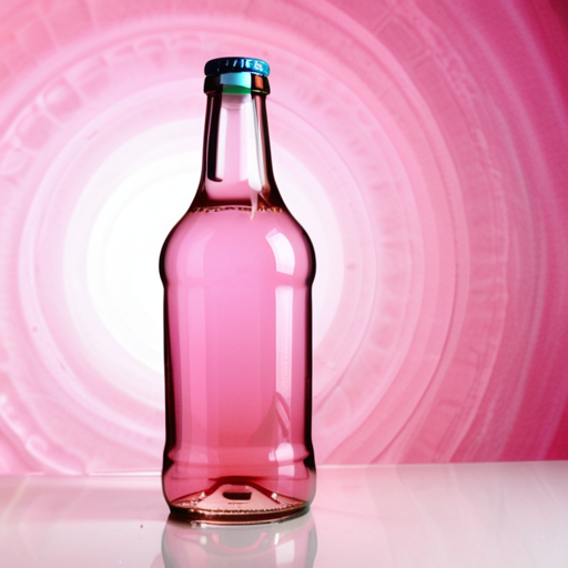 alcohol in a pink bottle