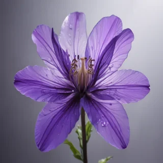 transparent purple flower