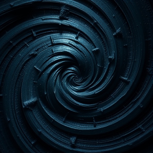 Create a high-resolution abstract image featuring swirling dark patterns with intricate textures using a Canon EOS 5D Mark IV at f/5.6, ISO 100, with a 50mm lens, employing a shallow depth of field to emphasize the central swirl, captured in soft diffused lighting for enhanced clarity and detail.