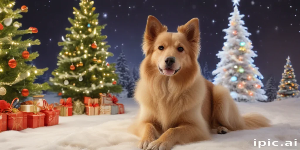wallpaper christmas dog
