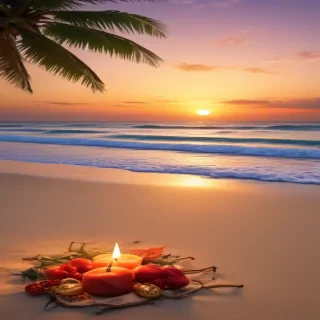 beach christmas wallpaper