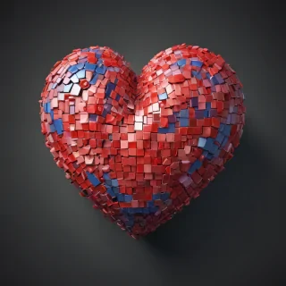 pixelated heart png