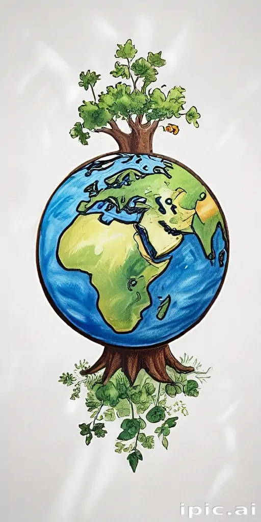 earth cartoon drawing