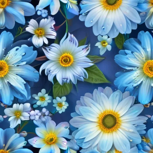 blue floral background