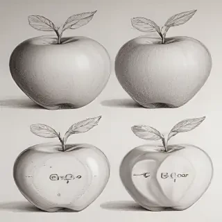 drawings of apples