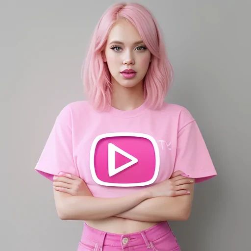 pink youtube logo