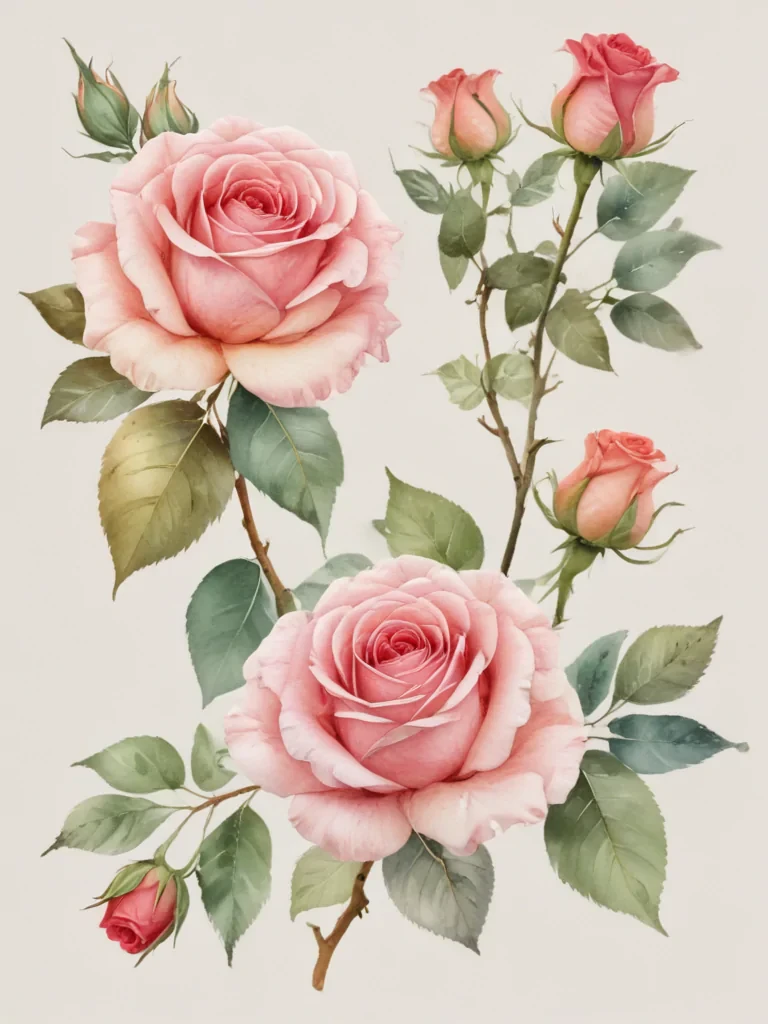 watercolor roses png