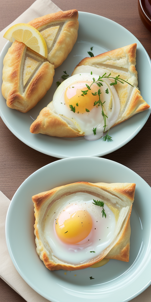 egg dish with a lemon turnover