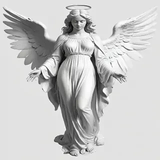 angel clip art black and white