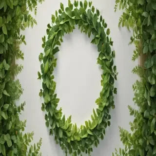 circle with leaves