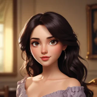 brunette cartoon characters