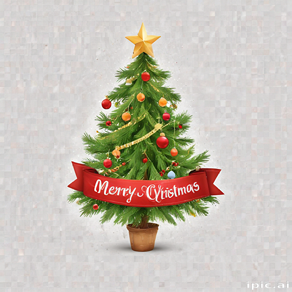 Beautifully Decorated Christmas Tree with Star and Festive Ornaments
