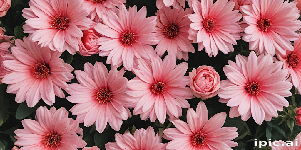 A Vibrant Display of Pink Flowers in Full Bloom and Beauty.