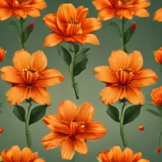 orange flower clipart