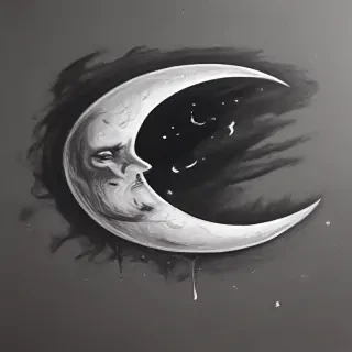 moon sketch