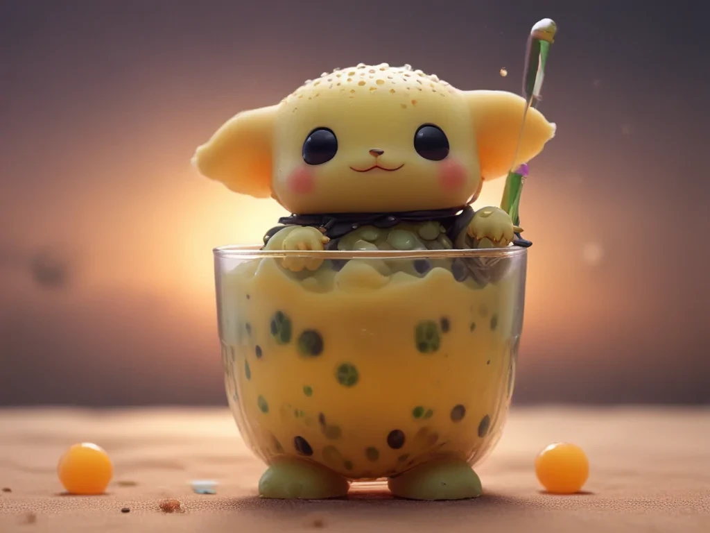 aesthetic cute boba wallpaper