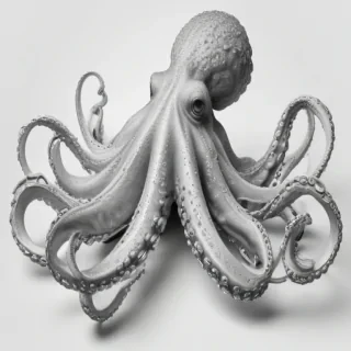 octopus clip art black and white