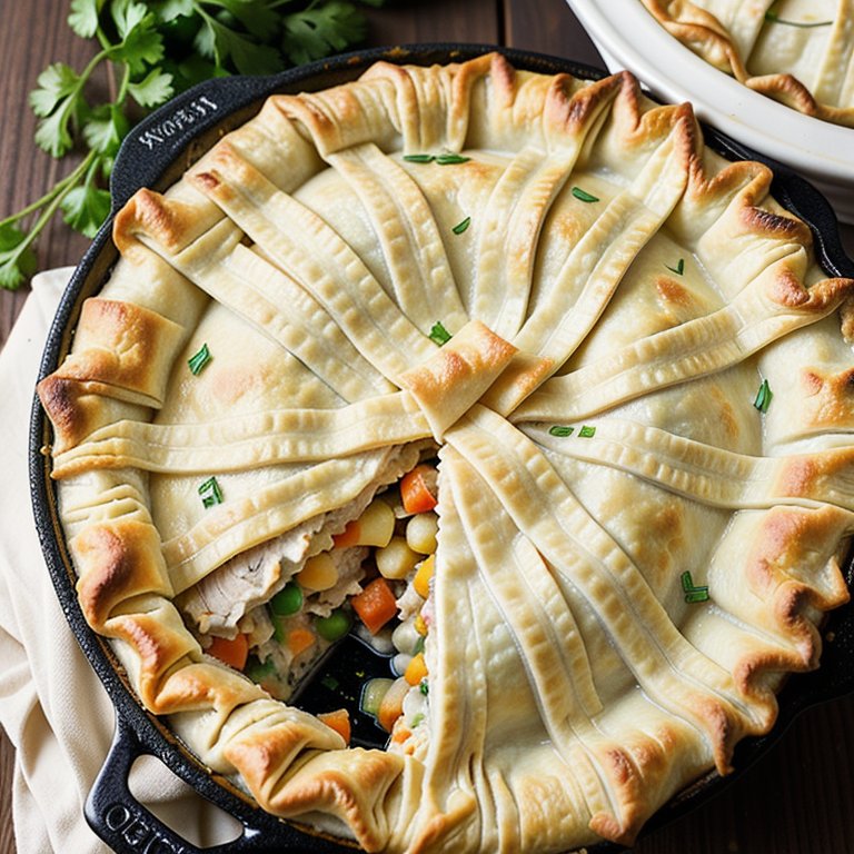 chicken pot pie using filo dough