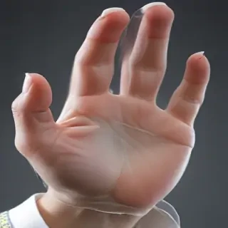 transparent prayer hand