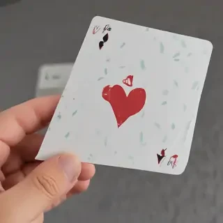 holding card