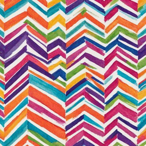 create a vibrant chevron pattern with zigzag lines in various colors including pink, green, blue, orange, and purple on a white background