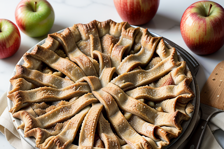 apple pie with graham pie crust
