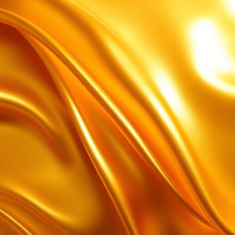 Create a smooth, flowing golden texture with soft gradients, using a Canon EOS R5 with a 50mm f/1.2 lens, aperture set to f/2.8, ISO 100, and a shutter speed of 1/200s, photographed from a top-down angle in natural light for enhanced color richness and clarity.