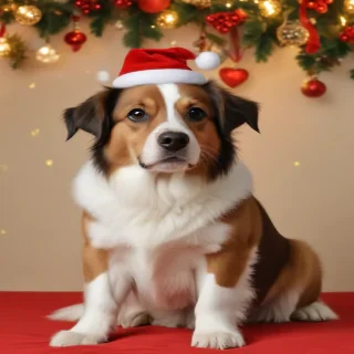 wallpaper christmas dog