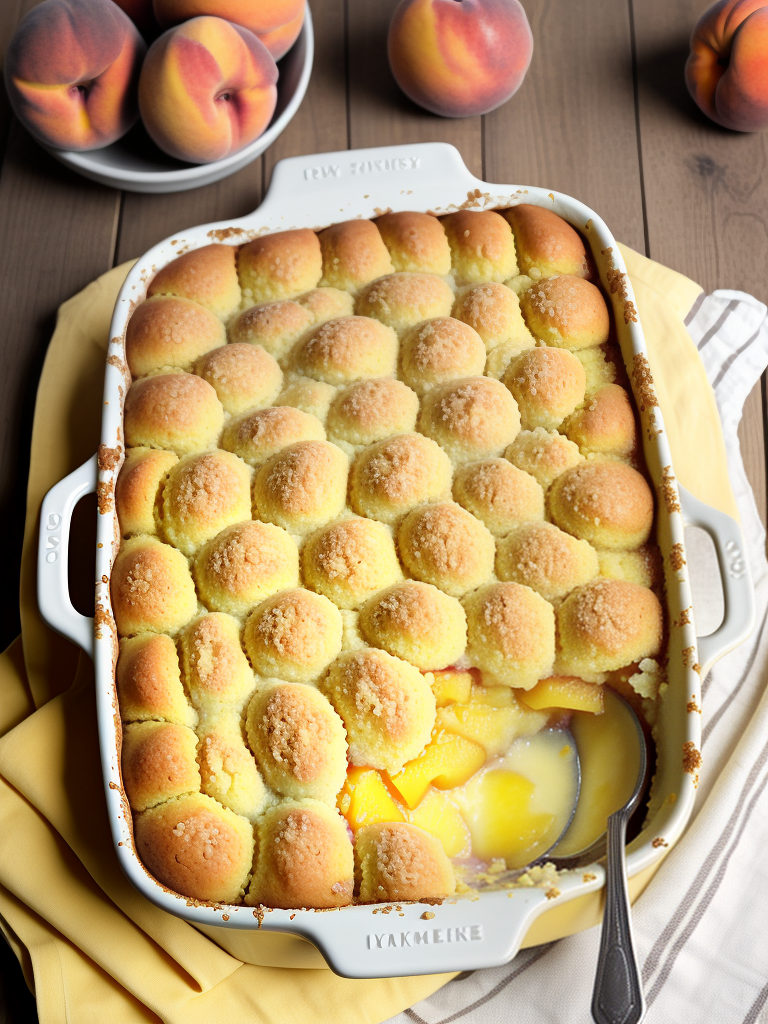 yellow cake mix peach cobbler
