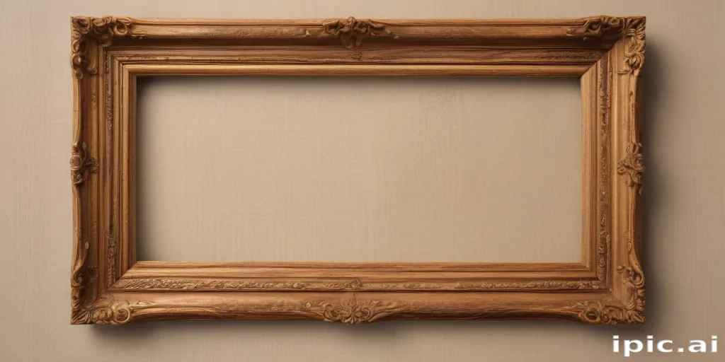 wooden picture frame png