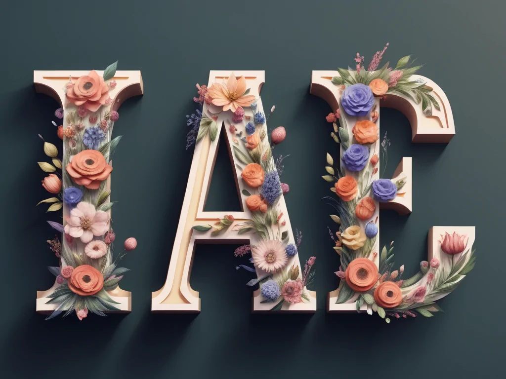 floral font