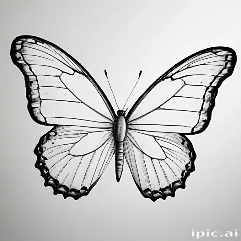butterfly drawing outline