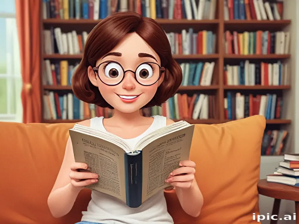 reading cartoon