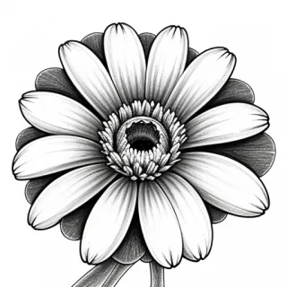flower drawing colour
