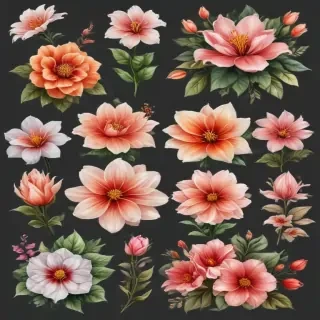 clipart transparent background flowers
