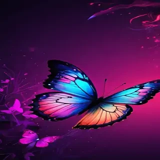 neon butterfly wallpaper