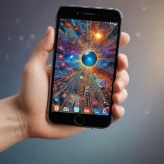 hand holding phone png