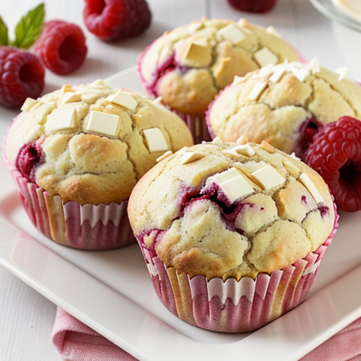 raspberry and white chocolate muffins