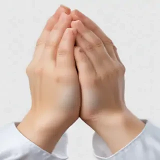 praying hands transparent