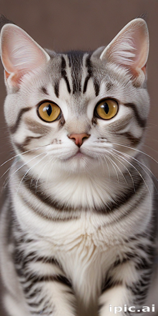 Adorable Tabby Cat with Striking Eyes and Playful Expression in Close-Up