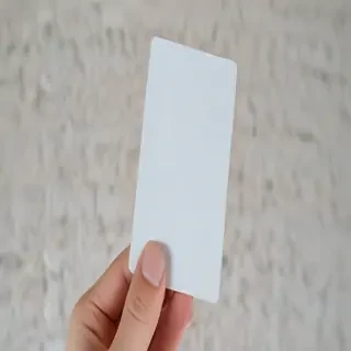 holding card