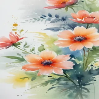 watercolor floral background