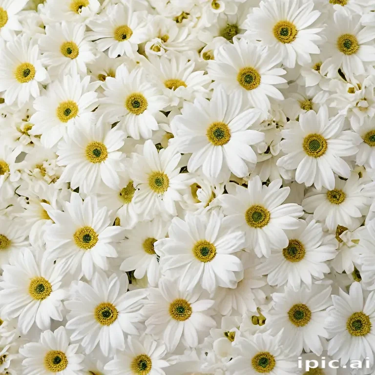 white flowers on white background