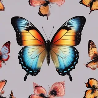 butterfly no background