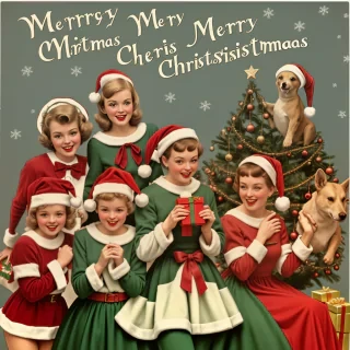 vintage merry christmas