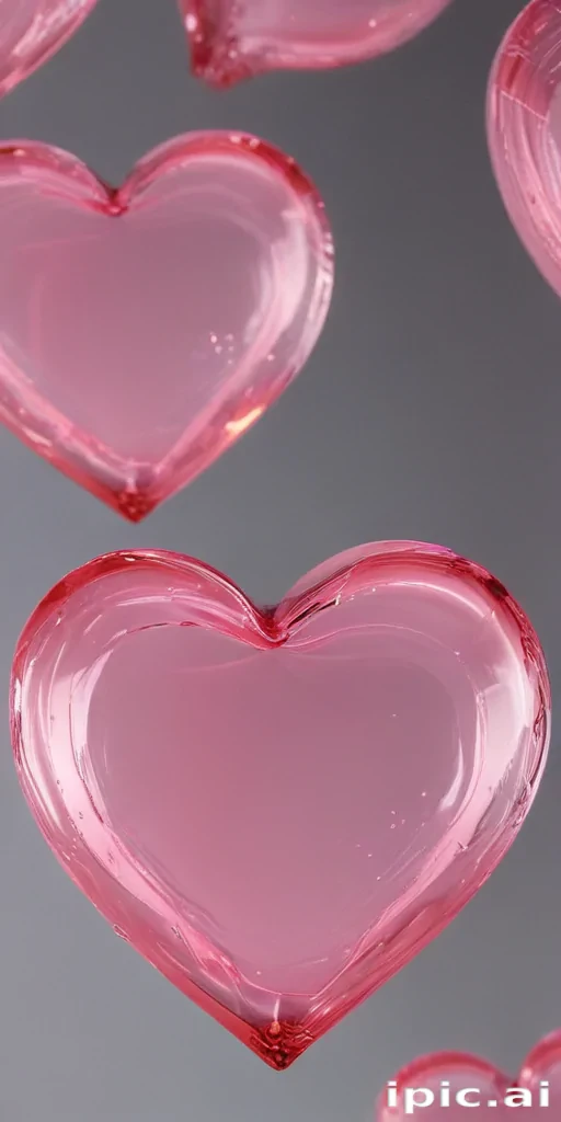pink heart transparent